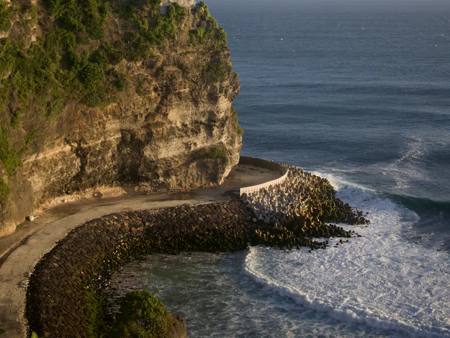 Temple on a cliff above the sea