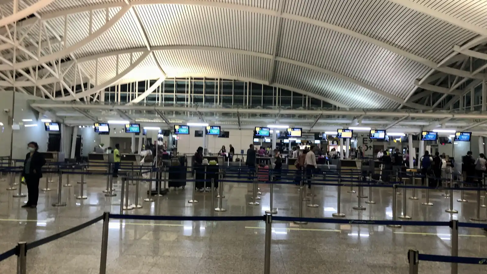 Official arrivals hall at Bali airport, representing Indonesia's DGCA online permit system